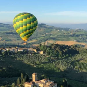 Siena: Hot Air Balloon Flight over Tuscany with a Glass of Wine